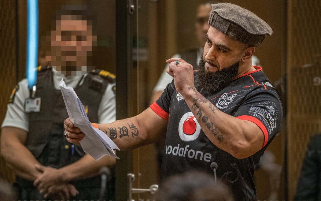 Ahad Nabi - victim impact statement. 

PHOTO: JOHN KIRK-ANDERSON 

Sentencing for Brenton Tarrant on 51 murder, 40 attempted murder and one terrorism charge.