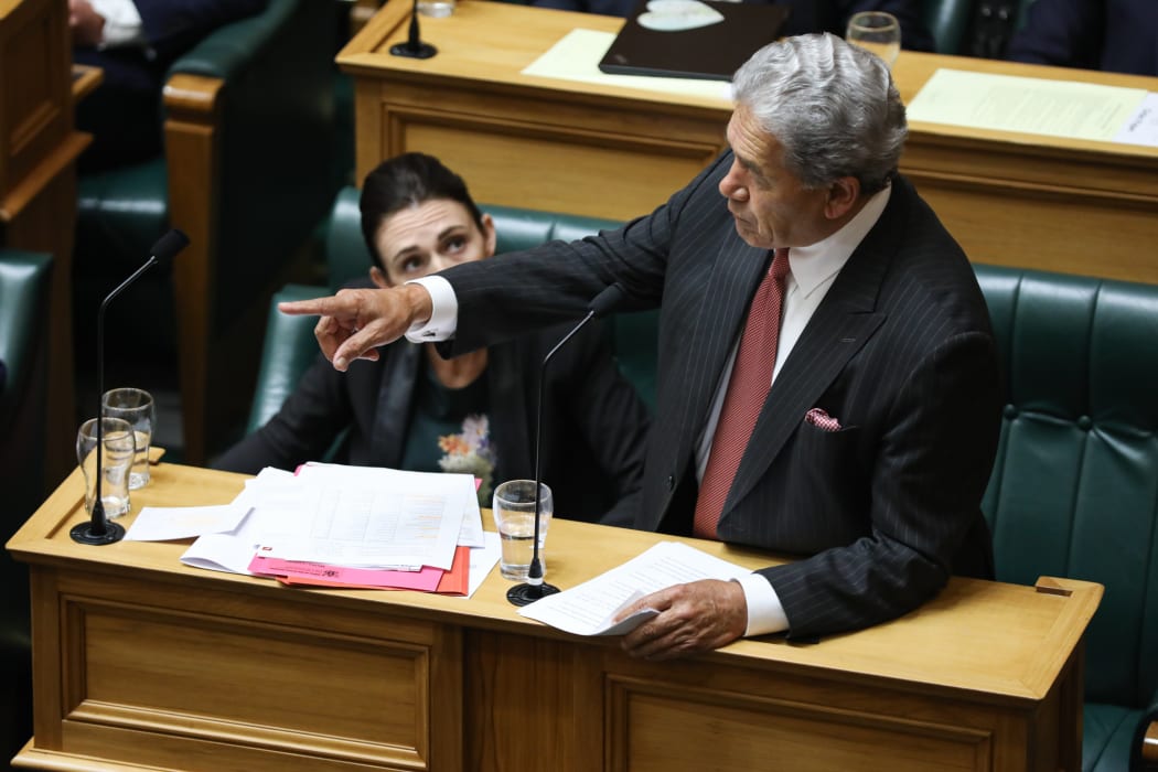 New Zealand First leader Winston Peters in the House