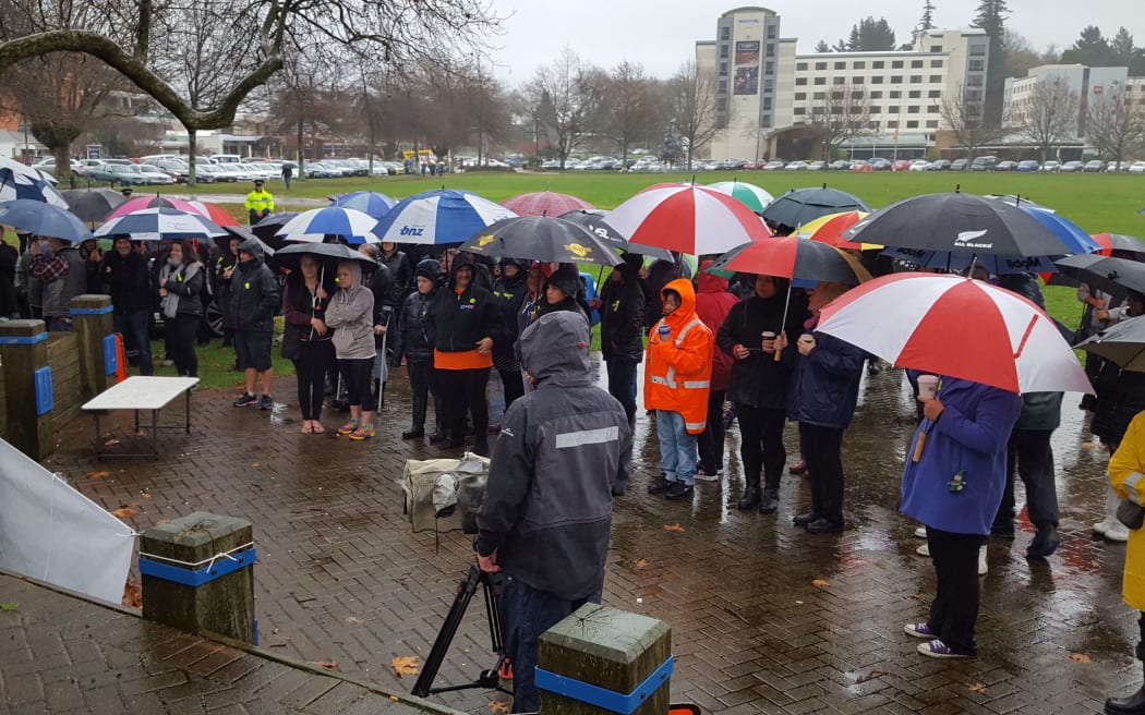 Protestors are gathering outside the High Court in Rotorua where a couple will be sentenced today for killing three-year-old Moko Rangitoheriri.