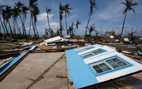 Damage caused by Typhoon Maysak in Ulithi, Yap, Federated States of Micronesia