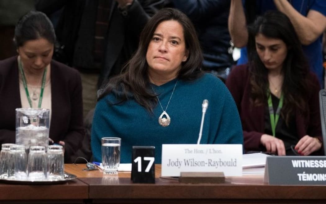 (FILES) In this file photo taken on February 27, 2019 Former Canadian Justice Minister Jody Wilson-Raybould arrives )
