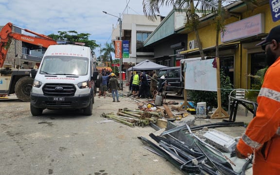 Vanuatu earthquake damage.