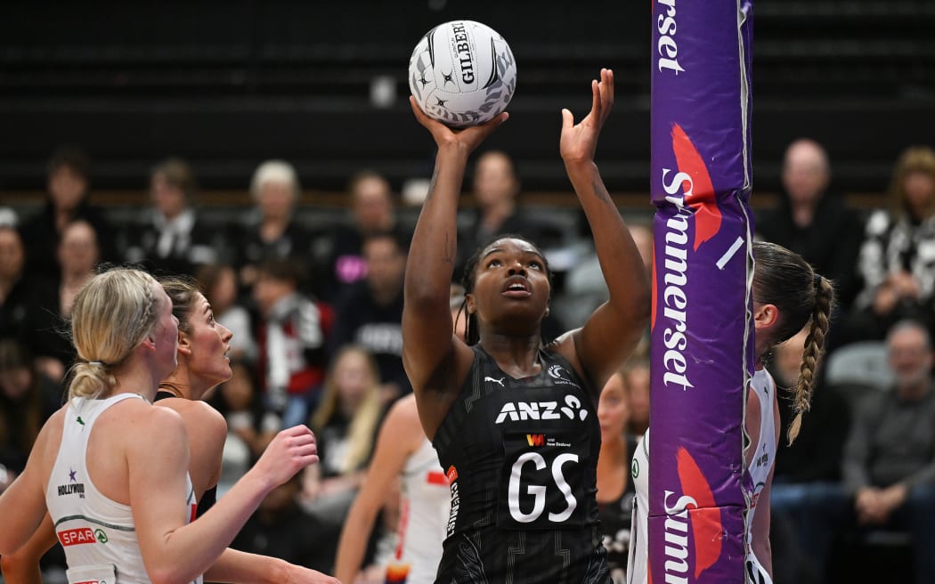 Grace Nweke
New Zealand Silver Ferns v South Africa netball match and game 1 of the Taini Jamison Trophy at Eventfinda Stadium in Auckland on Sunday 21 September 2025. © Photo: Andrew Cornaga / Photosport