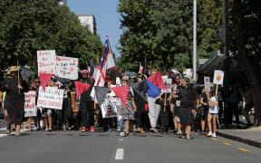 A mana whenua/Save Our Unique Landscape hikoi for Ihumatao in Auckland on 9 April 2019.
