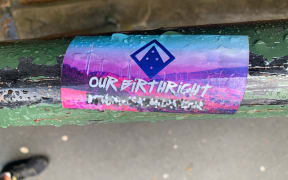 One of the white nationalist group posters spotted around Auckland University.