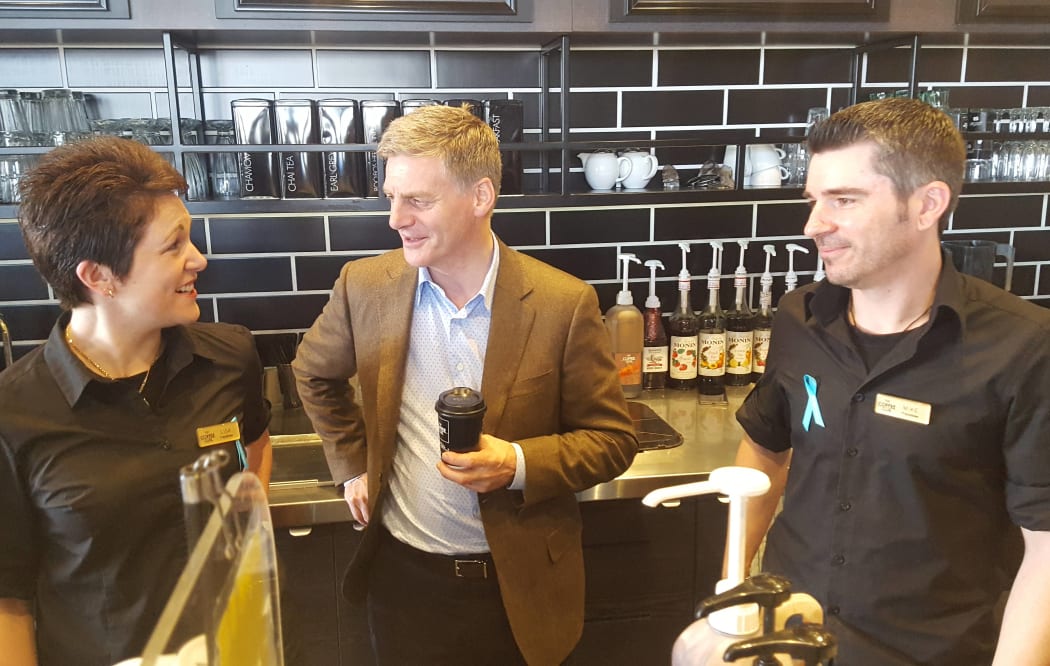 Mr English at a coffee shop in Rotorua today.