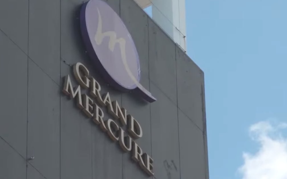 Grand Mercure in Auckland which is being used a managed isolation facility.