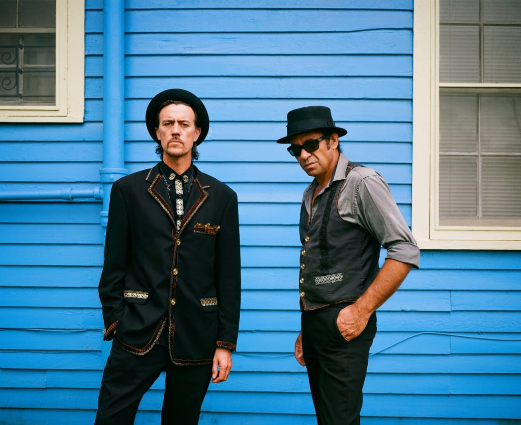 Michael Barker, left, and Grant Haua are blues duo Swamp Thing.
