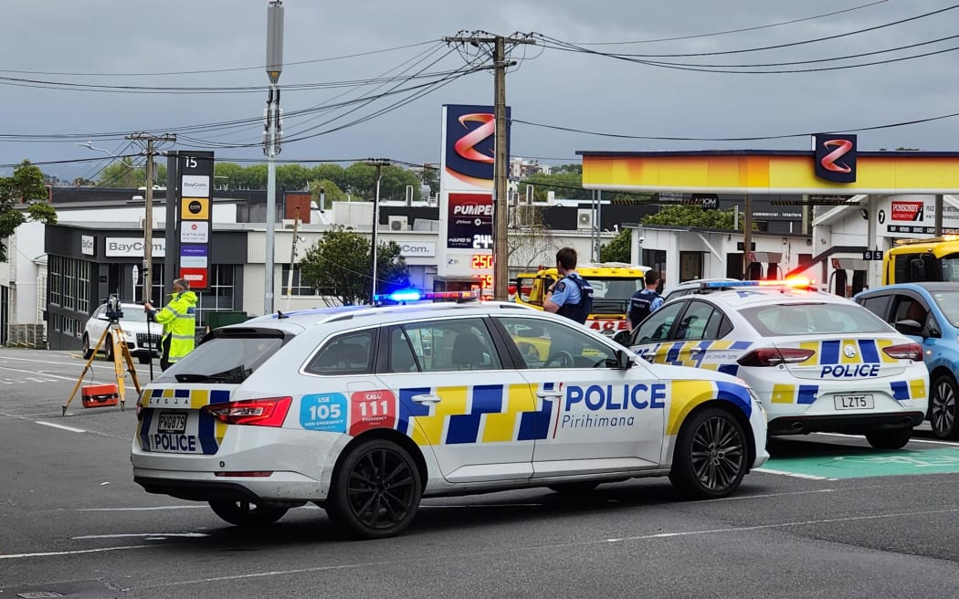Police said the road is partially blocked while emergency services attend.