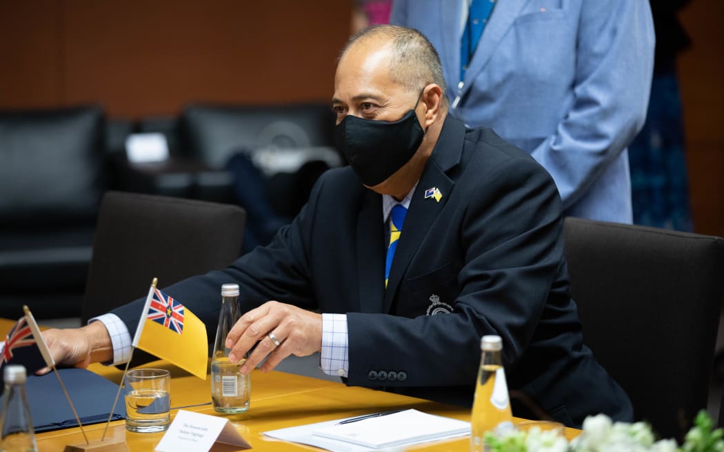 Premier of Niue Dalton Tagelagi and Jacinda Ardern meet for bilateral meetings