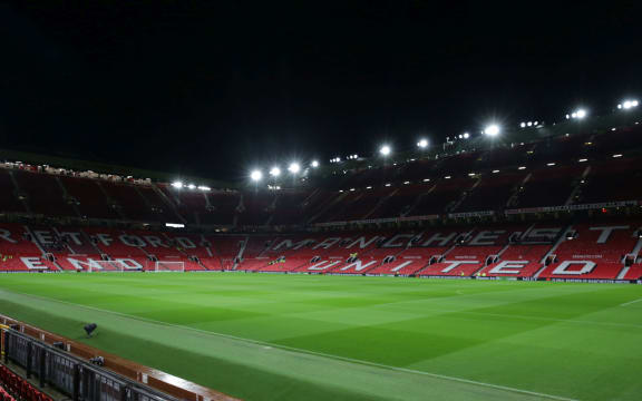 Old Trafford Stadium and pitch.