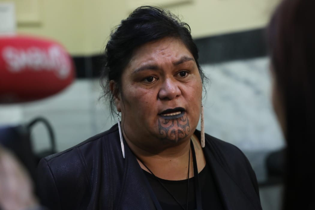 Nanaia Mahuta, Minister for Maori Development and Local Government being interviewed in te reo Maori by Maori TV.