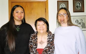 Kirsten Crawford (right), her mother (middle) and daughter Logan Crawford (left) at their mokopapa.