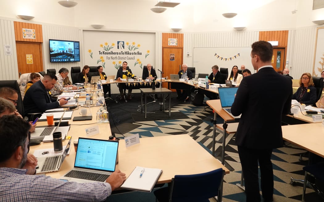 Far North district councillors debate joining a Northland-wide council-controlled company responsible for all drinking water and wastewater services.