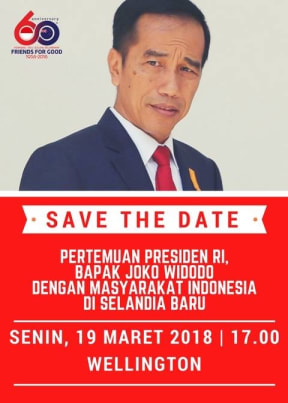 The Indonesian embassy promoted the state visit via social media.