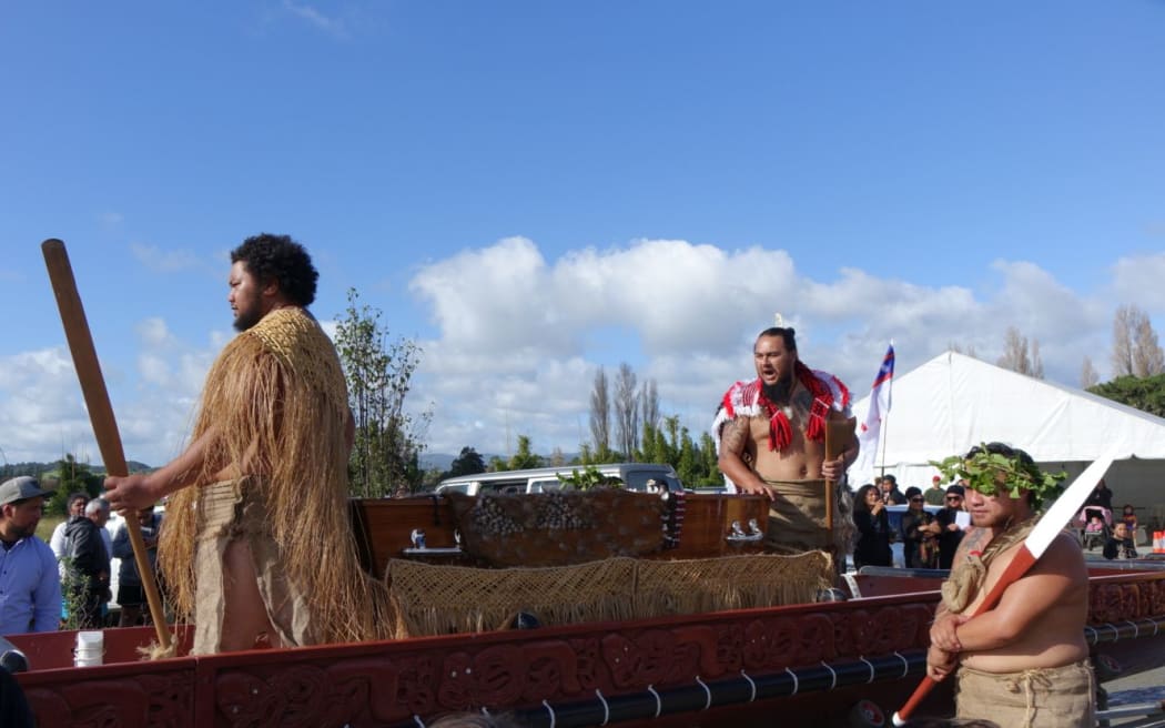 The late Māori leader Sir Graham Sir Graham Latimer has made his final exit from his home marae by waka, at his funeral in the Far North.