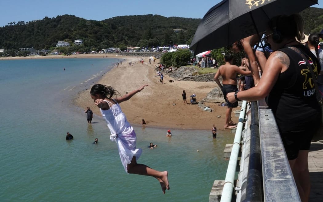 Doing bombs off the bridge is a time-honoured Waitangi tradition.