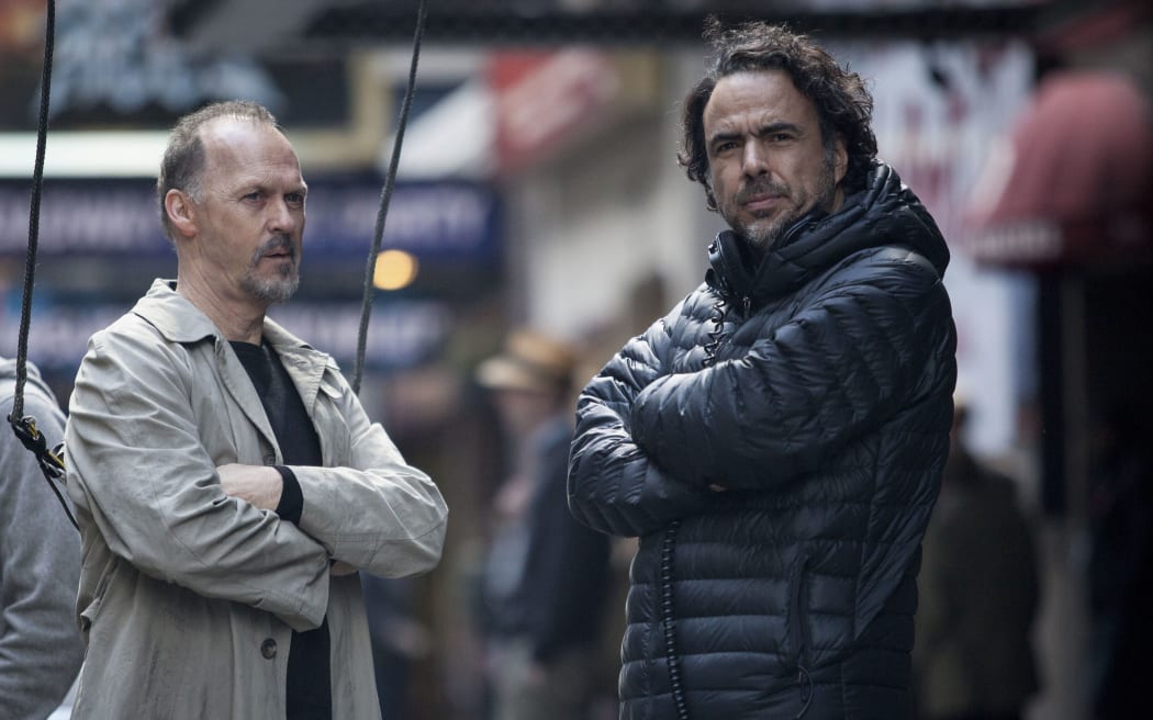 "Birdman" star Michael Keaton and director Alejandro Gonzalez Inarritu.