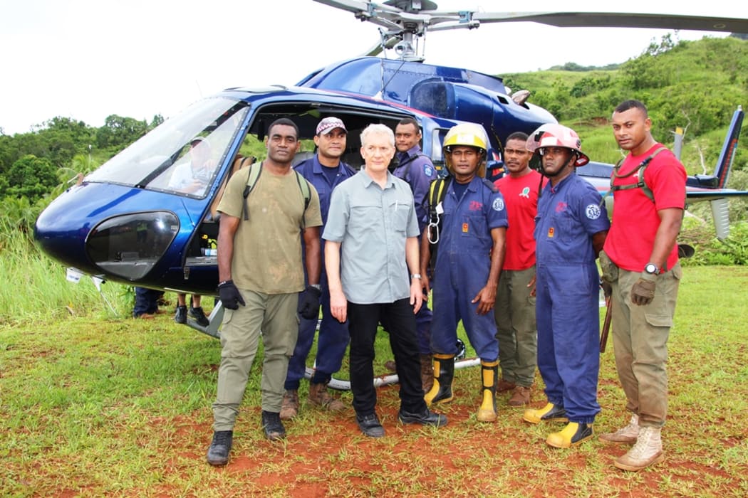 Air crash investigating team in Fiji