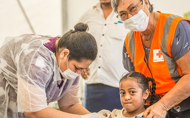 Samoa measles mass vaccination alert.