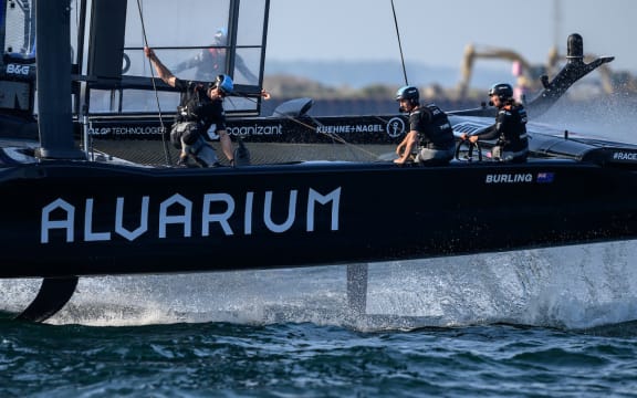 The New Zealand SailGP Team in action.