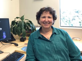 Alona Ben Tal at her desk in the Mathematics Department at Massey University Albany.