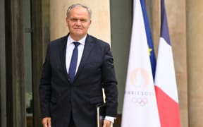 Francois-Noel Minister attached to the Prime Minister, responsible for Overseas, Francois-Noel Buffet arrives for the first Cabinet meeting of the Barnier government, in Paris on September 23, 2024. (Photo by Bertrand GUAY / AFP)
