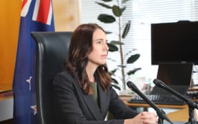 Prime Minister Jacinda Ardern addresses the nation over the coronavirus threat on March 21.