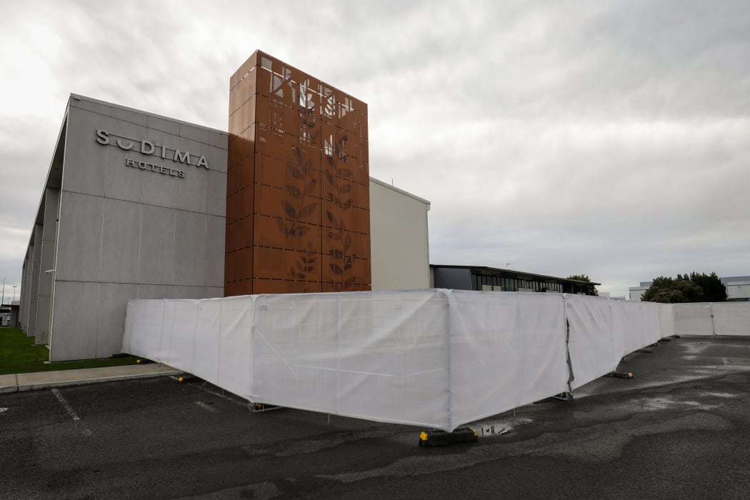 The Sudima Hotel in Christchurch which is being used as an isolation facility.