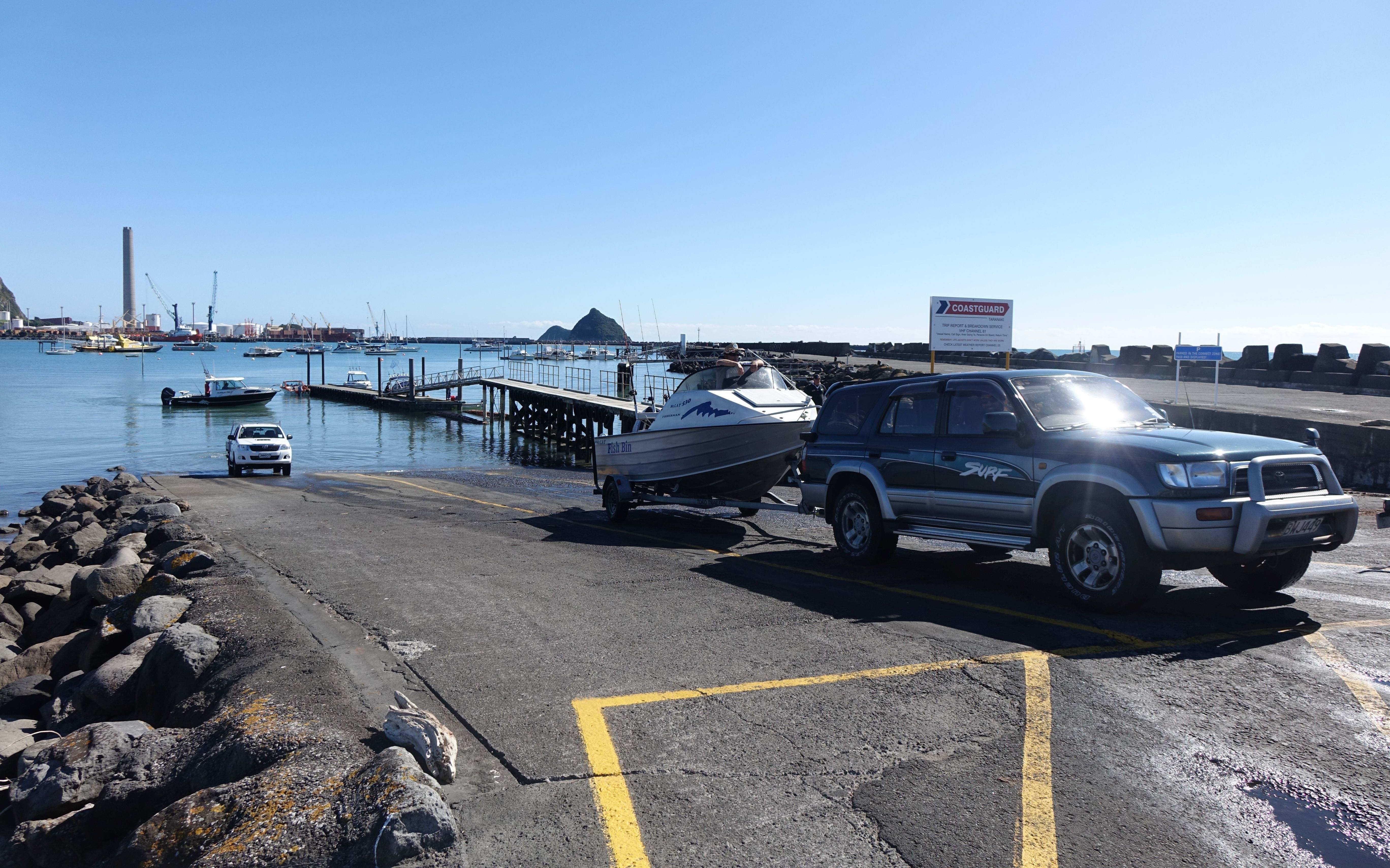 The boat ramp is unusually congested this Summer