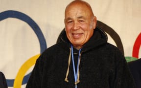 John da Silva is presented with his Olympic pin in 2009.