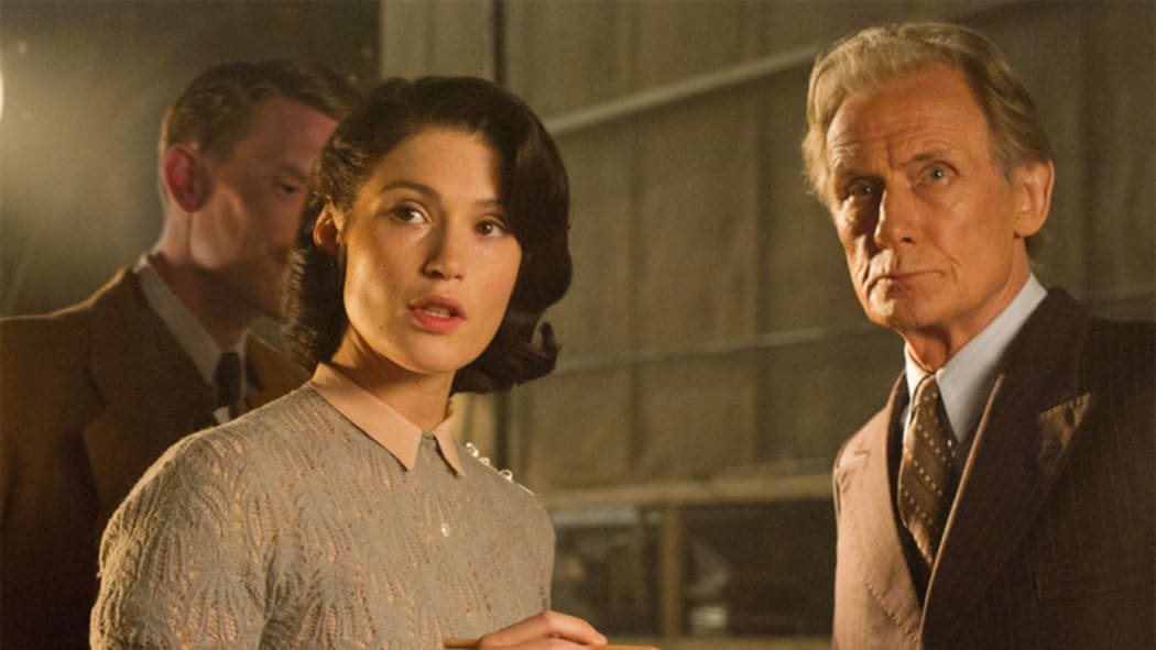 Gemma Arterton and Bill Nighy in a scene from 'Their Finest'