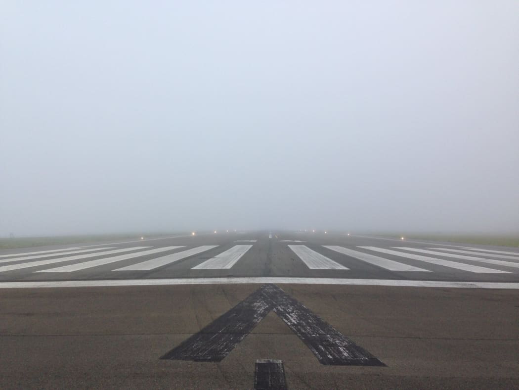 All flights at Wellington Airport have been suspended due to fog.