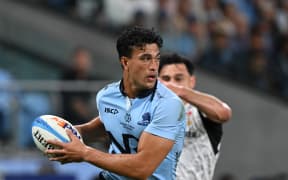 Joseph-Aukuso Suaalii in action for the Waratahs against the Chiefs in Sydney.
