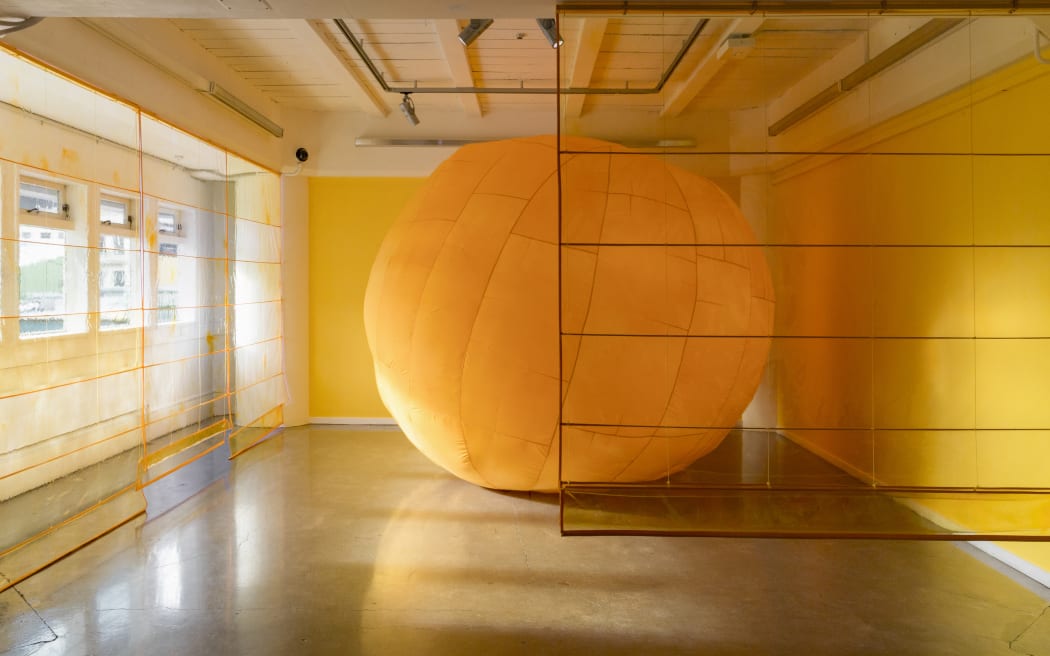 'Pineapple Place' inflatable in 2021 at Toi Poneke, Wellington