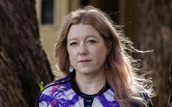 Sarah looks into the distance