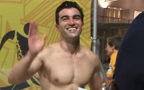 Tonga swimmer Amini Fonua claims swimming gold at the Pacific Games.