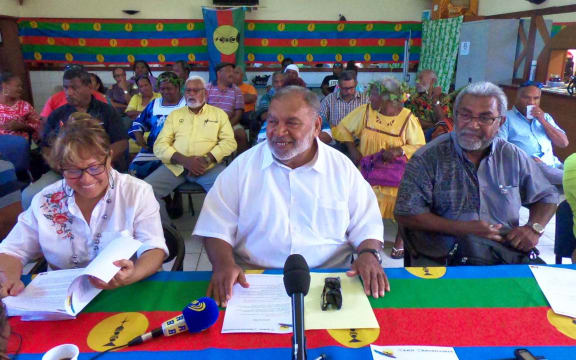 Marie-Pierre Goyetche, Louis Kotra Uregei and Andre Forest.