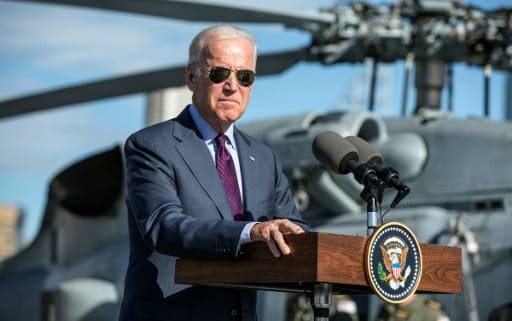 US Vice President Joe Biden addresses Australian Defence Force personnel.
