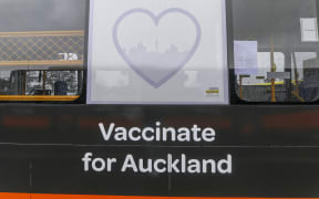 Vaccination buses ready to leave Auckland Airport vaccination drive though.