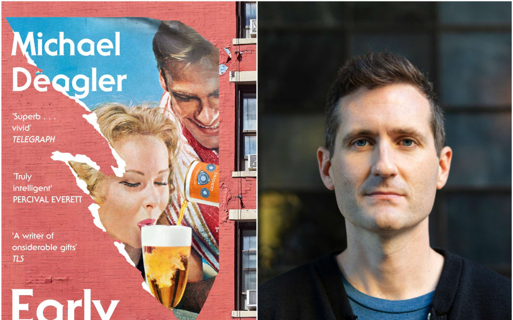The book cover for Early Sobrieties on the left, and a photo of author Michael Deagler on the right.