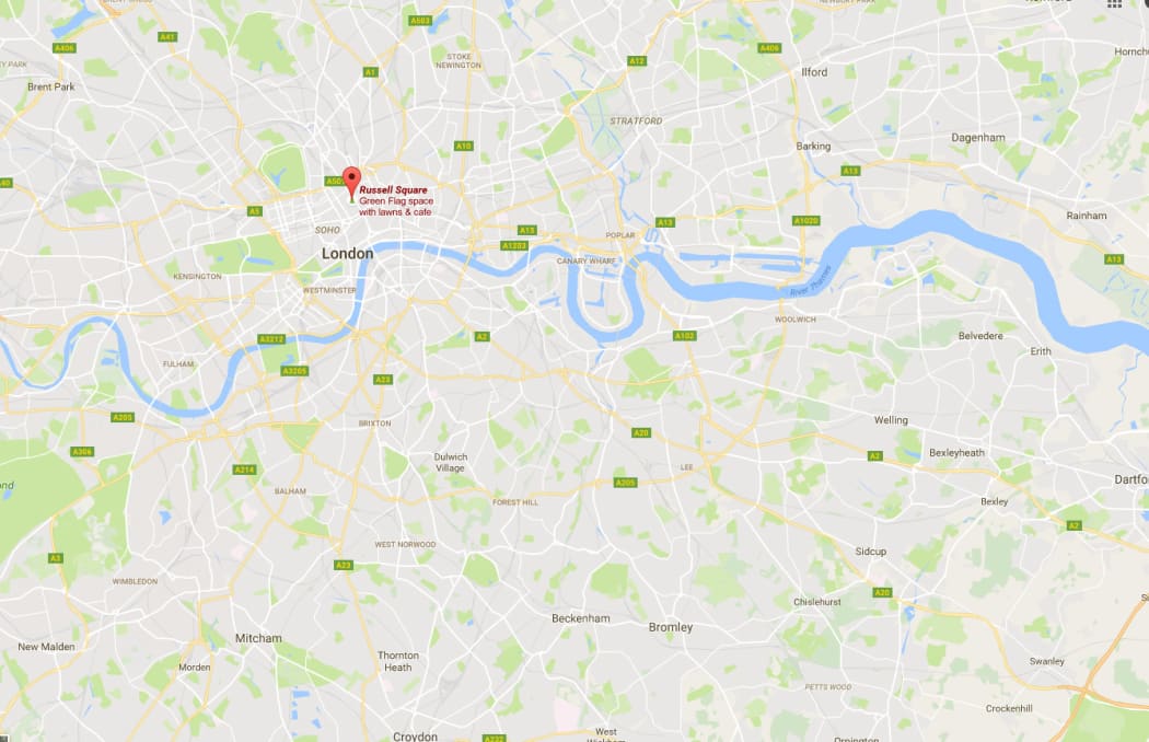 The stabbing happened in Russell Square