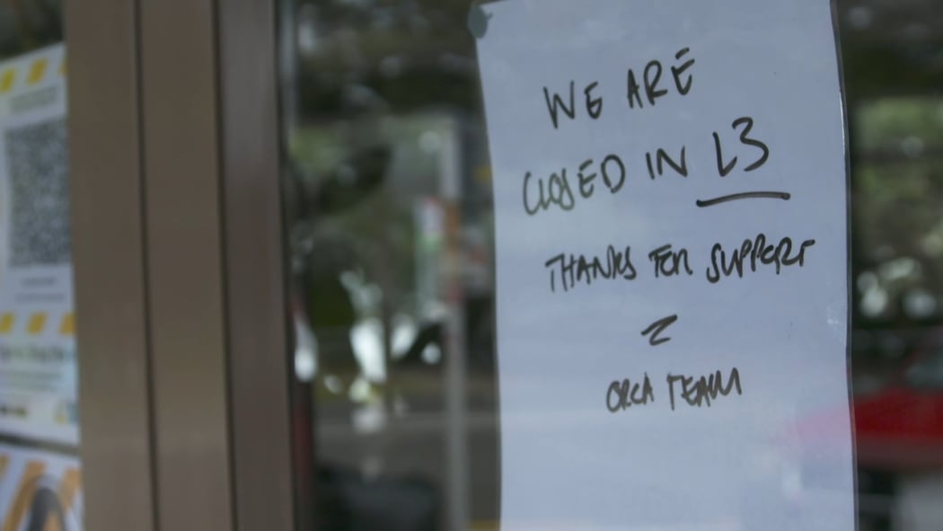 A cafe in Raglan is closed as Covid-19 level 3 restrictions begin.
