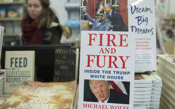 A copy of the book "Fire and Fury: Inside the Trump White House" by Michael Wolff sits on display at a bookstore in Washington, DC on January 5, 2018.