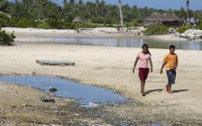 Tebikenikora, a village in the Kiribati.