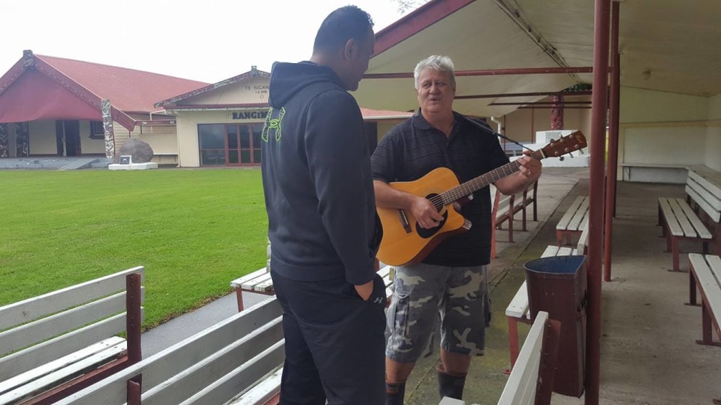 Howard Morrison Jnr, with guitar, and Russell Harrison had the idea to put out the call for hunters to donate food.