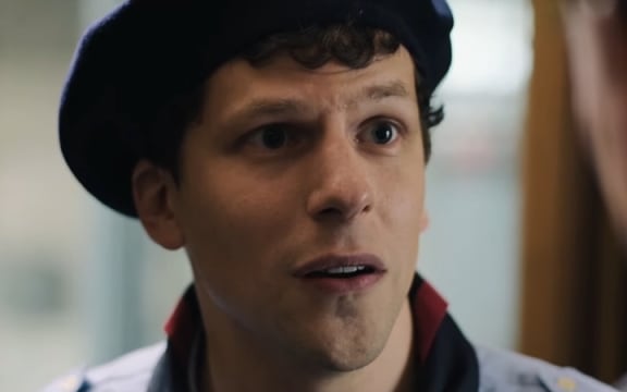 Jesse Eisenberg as Marcel Marceau in the 2020 film Resistance