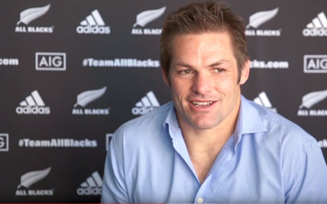 Richie McCaw at the announcement of his retirement from rugby.