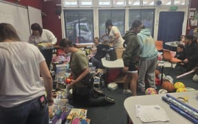 The Christmas Shoebox Project at Lower Hutt's Naenae Primary School.