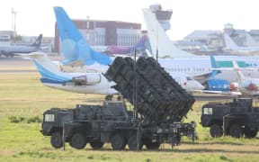 Patriot long-range air defence systems of the German Bundeswehr armed forces are deployed at Vilnius Airport ahead of the upcoming NATO Summit in Vilnius, Lithuania on July 7, 2023.